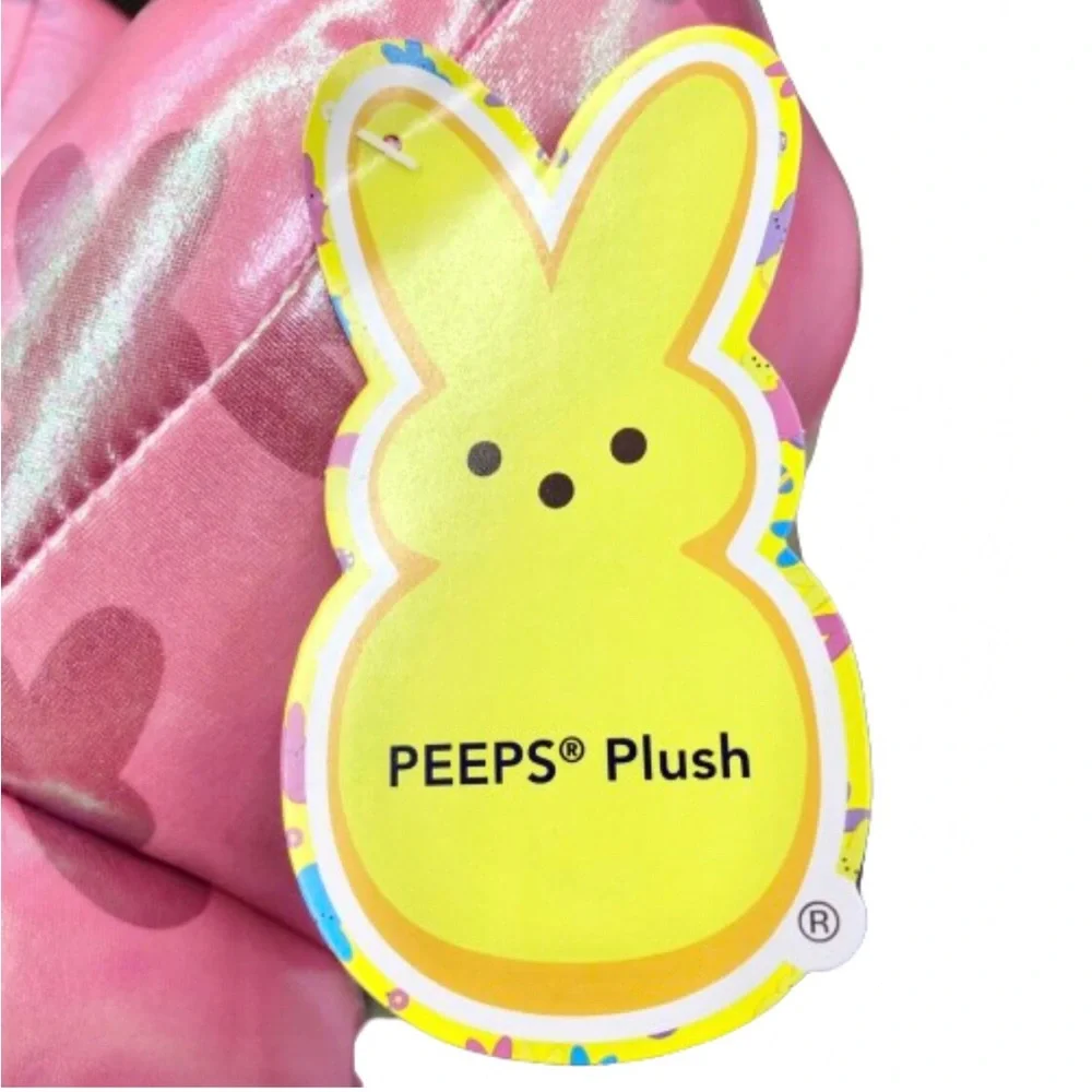 NEW PEEPS Sheen Metallic Bunny Plush Pillow 15" Pink Rare Limited Edition - Picture 2 of 12